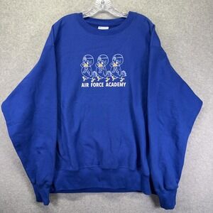 Air Force Falcons Sweatshirt Mens XL Blue NCAA Football Champion Reverse Weave